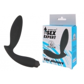 Чёрный вибростимулятор простаты Sex Expert Vibe Pleasure - Sex Expert - в Новошахтинске купить с доставкой