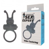 Чёрное эрекционное кольцо в форме букашки с вибрацией - Sex Expert - в Новошахтинске купить с доставкой