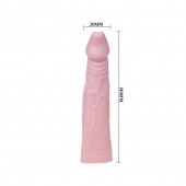 Телесная насадка с вибрацией Sex Expert - 18 см. - Sex Expert - в Новошахтинске купить с доставкой