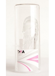 Прозрачная гелевая насадка с клиторальным отростком - 13 см. - Toyfa Basic - в Новошахтинске купить с доставкой