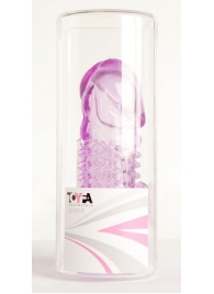 Фиолетовая насадка с коготком и шипами - 13 см. - Toyfa Basic - в Новошахтинске купить с доставкой