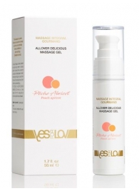 Универсальный массажный гель-смазка Allover Delicious Massage Gel с ароматом персика и аброкоса - 50 мл. - YESforLOV - купить с доставкой в Новошахтинске