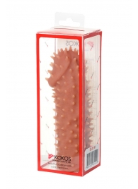 Телесная насадка на фаллос с имитацией шипов KOKOS Extreme Sleeve 07 - 14,7 см. - KOKOS - в Новошахтинске купить с доставкой
