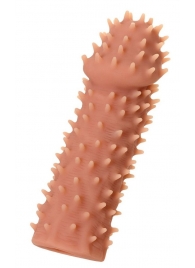 Телесная насадка на фаллос с имитацией шипов KOKOS Extreme Sleeve 07 - 14,7 см. - KOKOS - в Новошахтинске купить с доставкой