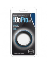 Черно-синее эрекционное кольцо Silicone Go Pro Cock Ring - Blush Novelties - в Новошахтинске купить с доставкой