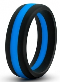 Черно-синее эрекционное кольцо Silicone Go Pro Cock Ring - Blush Novelties - в Новошахтинске купить с доставкой