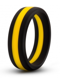 Черно-желтое силиконовое эрекционное кольцо Silicone Go Pro Cock Ring - Blush Novelties - в Новошахтинске купить с доставкой
