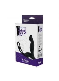 Черный вибромассажер простаты P-PLEASER W ERECTION ENHANCE - Dream Toys - в Новошахтинске купить с доставкой