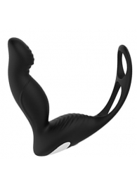 Черный вибромассажер простаты P-PLEASER W ERECTION ENHANCE - Dream Toys - в Новошахтинске купить с доставкой