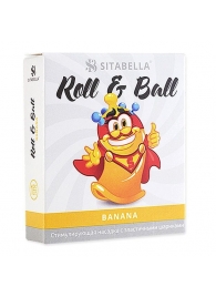 Стимулирующий презерватив-насадка Roll   Ball Banana - Sitabella - купить с доставкой в Новошахтинске