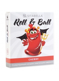 Стимулирующий презерватив-насадка Roll   Ball Cherry - Sitabella - купить с доставкой в Новошахтинске