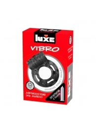Чёрное эрекционное виброкольцо Luxe VIBRO  Африканский Эль Дьябло  + презерватив - Luxe - в Новошахтинске купить с доставкой