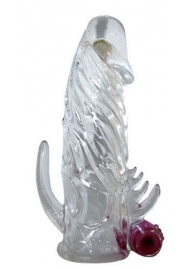 Закрытая прозрачная вибронасадка на пенис Crystal Sleeve Vibe - Erowoman-Eroman - в Новошахтинске купить с доставкой