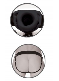 Черный полый страпон унисекс Hollow Strap-On - 14,5 см. - Pipedream - купить с доставкой в Новошахтинске