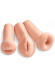 Комплект из 3 мастурбаторов All 3 Holes: вагина, анус, ротик - Pipedream - в Новошахтинске купить с доставкой
