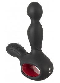 Черный вибромассажер простаты с нагревом и ротацией Prostate Plug - 14,5 см. - Orion - в Новошахтинске купить с доставкой