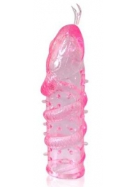 Закрытая рельефная насадка Crystal sleeve snakes в виде змеи с усиками - 14 см. - Erowoman-Eroman - в Новошахтинске купить с доставкой