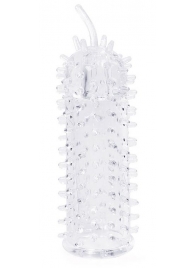 Закрытая рельефная насадка Crystal sleeve с усиками - 12 см. - Erowoman-Eroman - в Новошахтинске купить с доставкой