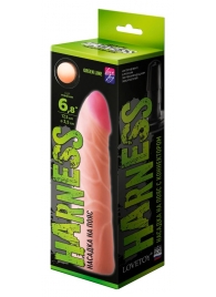 Фаллическая насадка на трусики харнесс - 17,5 см. - LOVETOY (А-Полимер) - купить с доставкой в Новошахтинске