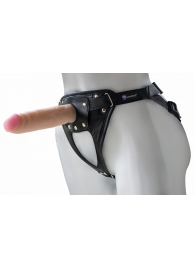 Черный пояс-трусики с насадкой  Soft-Принц  - 17 см. - LOVETOY (А-Полимер) - купить с доставкой в Новошахтинске