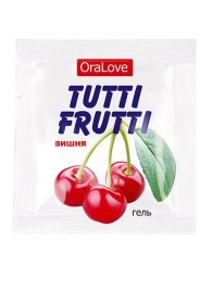 Пробник гель-смазки Tutti-frutti с вишнёвым вкусом - 4 гр. - Биоритм - купить с доставкой в Новошахтинске