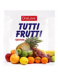 Пробник гель-смазки Tutti-frutti со вкусом тропических фруктов - 4 гр. - Биоритм - купить с доставкой в Новошахтинске