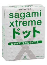Презервативы Sagami Xtreme SUPER DOTS с точками - 3 шт. - Sagami - купить с доставкой в Новошахтинске