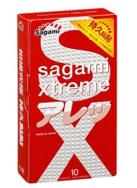 Утолщенные презервативы Sagami Xtreme Feel Long с точками - 10 шт. - Sagami - купить с доставкой в Новошахтинске