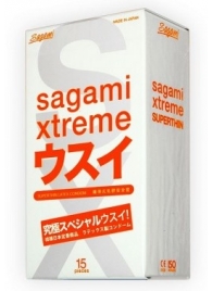 Ультратонкие презервативы Sagami Xtreme SUPERTHIN - 15 шт. - Sagami - купить с доставкой в Новошахтинске