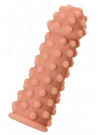 Телесная реалистичная насадка KOKOS Extreme Sleeve 02 с дополнительной стимуляцией - 12,7 см. - KOKOS - в Новошахтинске купить с доставкой