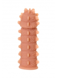 Телесная реалистичная насадка KOKOS Extreme Sleeve 04 с дополнительной стимуляцией - 12,7 см. - KOKOS - в Новошахтинске купить с доставкой