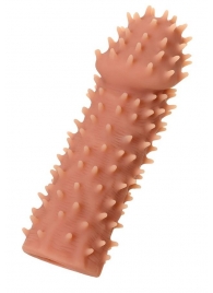 Телесная реалистичная насадка KOKOS Extreme Sleeve 07 с дополнительной стимуляцией - 12,7 см. - KOKOS - в Новошахтинске купить с доставкой