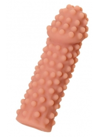 Телесная реалистичная насадка KOKOS Extreme Sleeve 10 с дополнительной стимуляцией - 14,7 см. - KOKOS - в Новошахтинске купить с доставкой