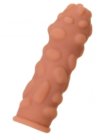 Телесная реалистичная насадка KOKOS Extreme Sleeve 11 с дополнительной стимуляцией - 12,7 см. - KOKOS - в Новошахтинске купить с доставкой