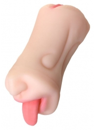 Телесный двусторонний мастурбатор Fruity Tongue - ротик и вагина - ToyFa - в Новошахтинске купить с доставкой