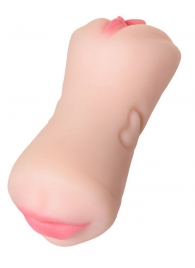 Телесный двусторонний мастурбатор Pretty Mouth - ротик и вагина - ToyFa - в Новошахтинске купить с доставкой
