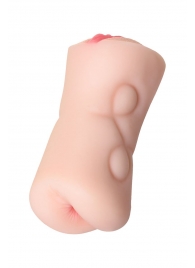 Телесный двусторонний мастурбатор Rich Fruit - вагина и анус - ToyFa - в Новошахтинске купить с доставкой