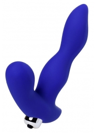 Синий силиконовый вибростимулятор простаты Stroman - 14,5 см. - ToyFa - в Новошахтинске купить с доставкой