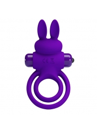 Фиолетовое эрекционное кольцо с вибростимуляцией клитора Vibrant Penis Ring III - Baile - в Новошахтинске купить с доставкой