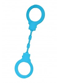 Голубые силиконовые наручники A-Toys без ключа - A-toys - купить с доставкой в Новошахтинске