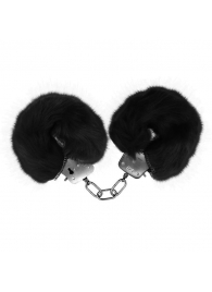 Черные меховые наручники Love с ключиками - Baile - купить с доставкой в Новошахтинске