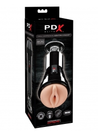 Телесный вибромастурбатор-вагина Cock Compressor Vibrating Stroker - Pipedream - в Новошахтинске купить с доставкой