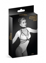 Черная упряжь на грудь Julia - Bijoux Pour Toi - купить с доставкой в Новошахтинске