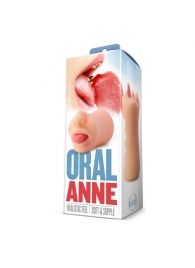 Телесный мастурбатор-ротик с язычком Oral Anne - Blush Novelties - в Новошахтинске купить с доставкой