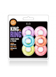 Набор из 6 эрекционных колец King of the Ring - Blush Novelties - в Новошахтинске купить с доставкой