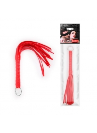 Красная плеть с рукоятью в оплетке - 28 см. - Notabu - купить с доставкой в Новошахтинске