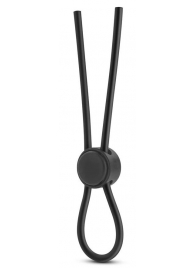 Черное силиконовое лассо на пенис SILICONE LOOP COCK RING - Blush Novelties - в Новошахтинске купить с доставкой