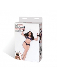 Чёрные манжеты для фиксации на кровати Bondage Bed Strap - Lux Fetish - купить с доставкой в Новошахтинске