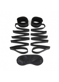 Чёрные манжеты для фиксации на кровати Bondage Bed Strap - Lux Fetish - купить с доставкой в Новошахтинске