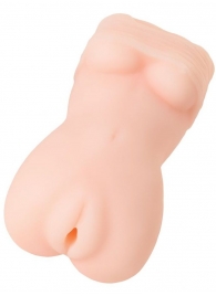 Телесный мастурбатор в виде женской фигурки - Toyfa Basic - в Новошахтинске купить с доставкой